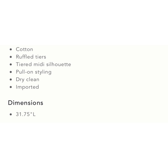 Anthropologie Nori Tiered Midi Skirt NWT - M and XL - Picture 10 of 10